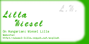 lilla wiesel business card